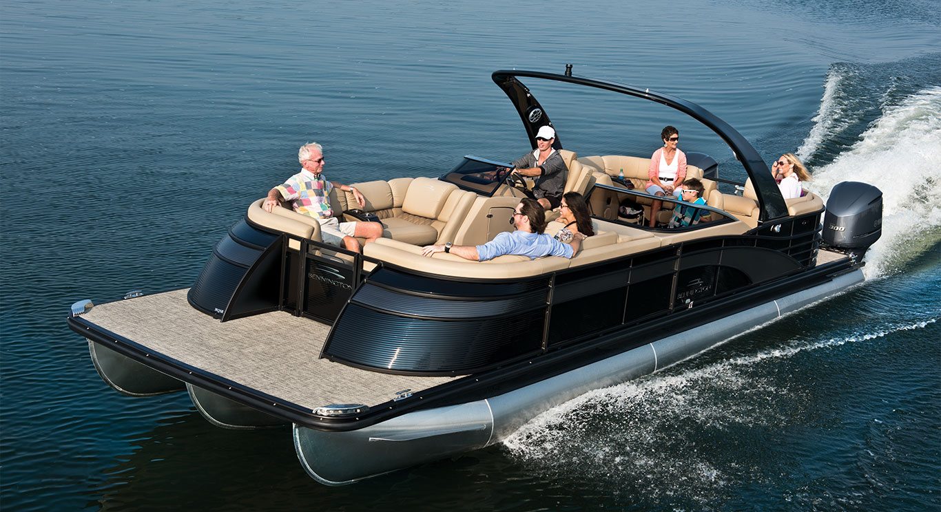  Luxury Pontoon Boats Q30 10' wide twin engine custom pontoon boats